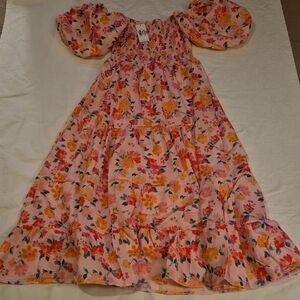 Petal & Pup Pink and Orange Textured Dress